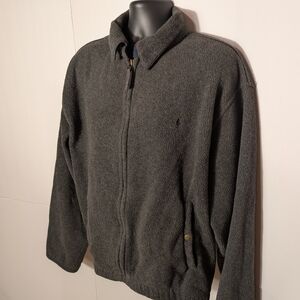 Polo by Ralph Lauren Dark Gray Zip-Up Fleece Jacket XL